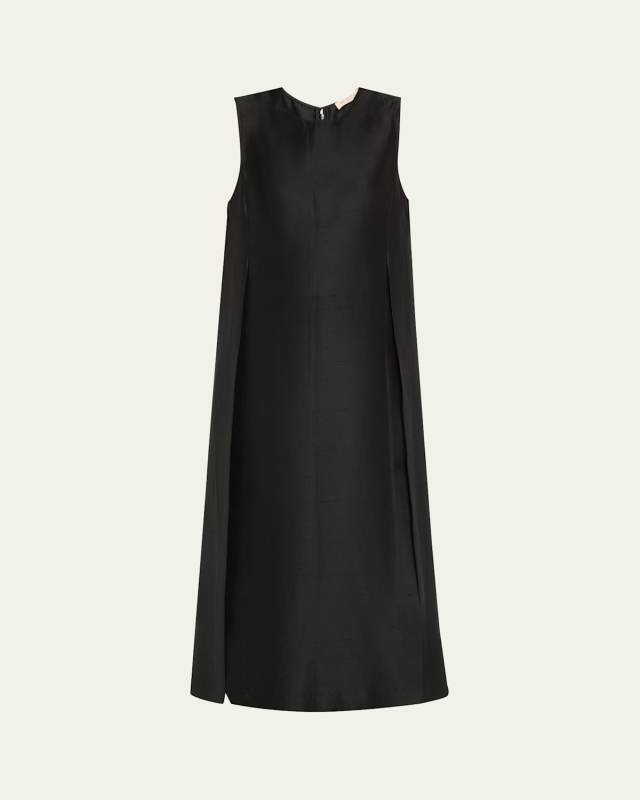 Zoey Long Side-Split Silk Top